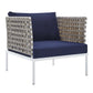 Harmony 7-Piece  Sunbrella® Basket Weave Outdoor Patio Aluminum Sectional Sofa Set By Modway - EEI-4935 | Outdoor Sofas, Loveseats & Sectionals | Modishstore - 24