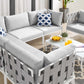 Harmony 7-Piece  Sunbrella® Outdoor Patio Aluminum Sectional Sofa Set By Modway - EEI-4937 | Outdoor Sofas, Loveseats & Sectionals | Modishstore - 8