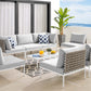 Harmony 8-Piece  Sunbrella® Basket Weave Outdoor Patio Aluminum Sectional Sofa Set By Modway - EEI-4939 | Outdoor Sofas, Loveseats & Sectionals | Modishstore - 5