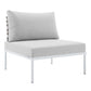 Harmony 8-Piece  Sunbrella® Basket Weave Outdoor Patio Aluminum Sectional Sofa Set By Modway - EEI-4939 | Outdoor Sofas, Loveseats & Sectionals | Modishstore - 6