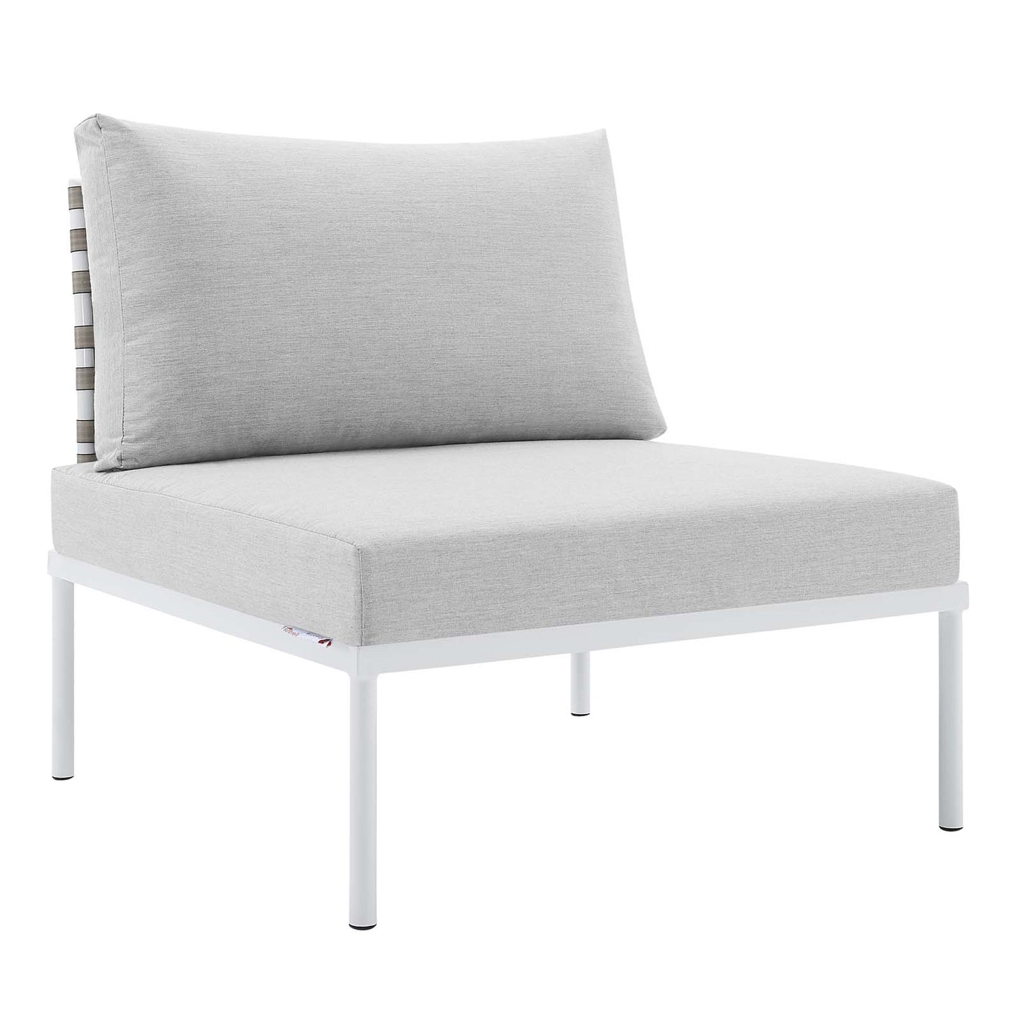 Harmony 8-Piece  Sunbrella® Basket Weave Outdoor Patio Aluminum Sectional Sofa Set By Modway - EEI-4939 | Outdoor Sofas, Loveseats & Sectionals | Modishstore - 6