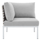 Harmony 8-Piece  Sunbrella® Basket Weave Outdoor Patio Aluminum Sectional Sofa Set By Modway - EEI-4939 | Outdoor Sofas, Loveseats & Sectionals | Modishstore - 10