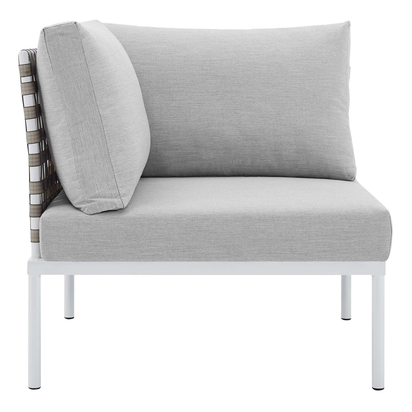 Harmony 8-Piece  Sunbrella® Basket Weave Outdoor Patio Aluminum Sectional Sofa Set By Modway - EEI-4939 | Outdoor Sofas, Loveseats & Sectionals | Modishstore - 10