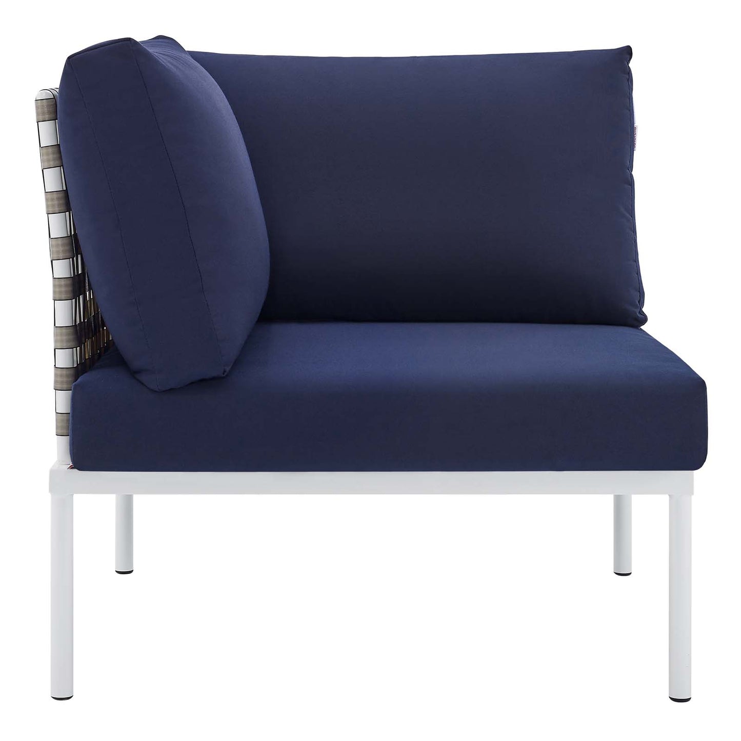 Harmony 8-Piece  Sunbrella® Basket Weave Outdoor Patio Aluminum Sectional Sofa Set By Modway - EEI-4939 | Outdoor Sofas, Loveseats & Sectionals | Modishstore - 22