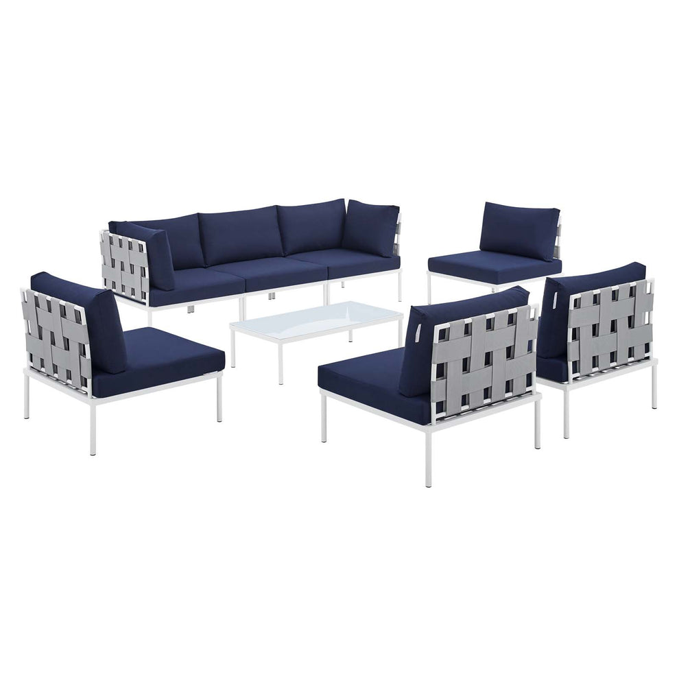 Harmony 8-Piece  Sunbrella® Outdoor Patio All Mesh Sectional Sofa Set By Modway - EEI-4941 | Outdoor Sofas, Loveseats & Sectionals | Modishstore - 1