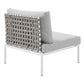 Harmony 8-Piece  Sunbrella® Basket Weave Outdoor Patio Aluminum Sectional Sofa Set By Modway - EEI-4943 | Outdoor Sofas, Loveseats & Sectionals | Modishstore - 11