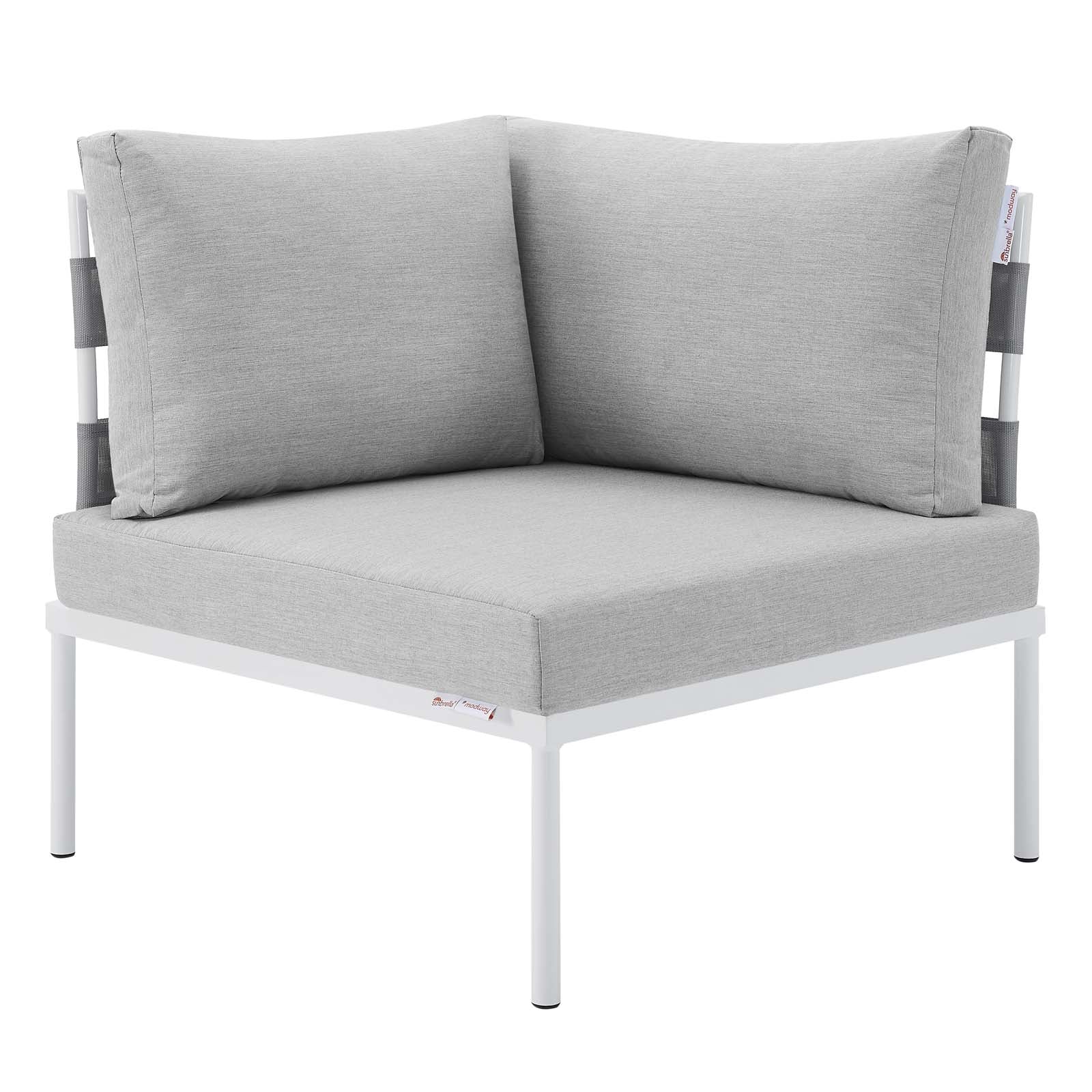 Harmony 8-Piece  Sunbrella® Outdoor Patio Aluminum Sectional Sofa Set By Modway - EEI-4945 | Outdoor Sofas, Loveseats & Sectionals | Modishstore - 12