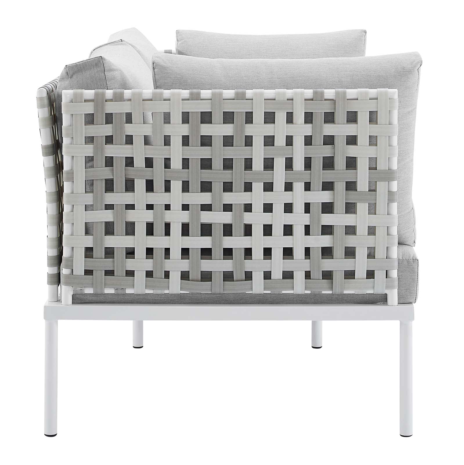 Modway Harmony 8-Piece  Sunbrella® Basket Weave Outdoor Patio Aluminum Seating Set | Outdoor Sofas, Loveseats & Sectionals | Modishstore-3