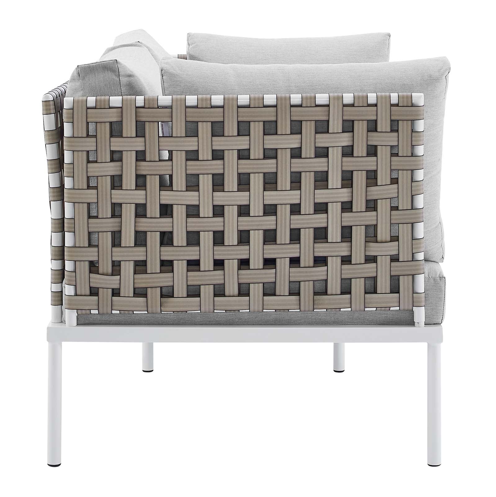 Modway Harmony 8-Piece  Sunbrella® Basket Weave Outdoor Patio Aluminum Seating Set | Outdoor Sofas, Loveseats & Sectionals | Modishstore-9