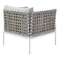 Harmony 8-Piece  Sunbrella® Basket Weave Outdoor Patio Aluminum Seating Set By Modway - EEI-4947 | Outdoor Sofas, Loveseats & Sectionals | Modishstore - 15