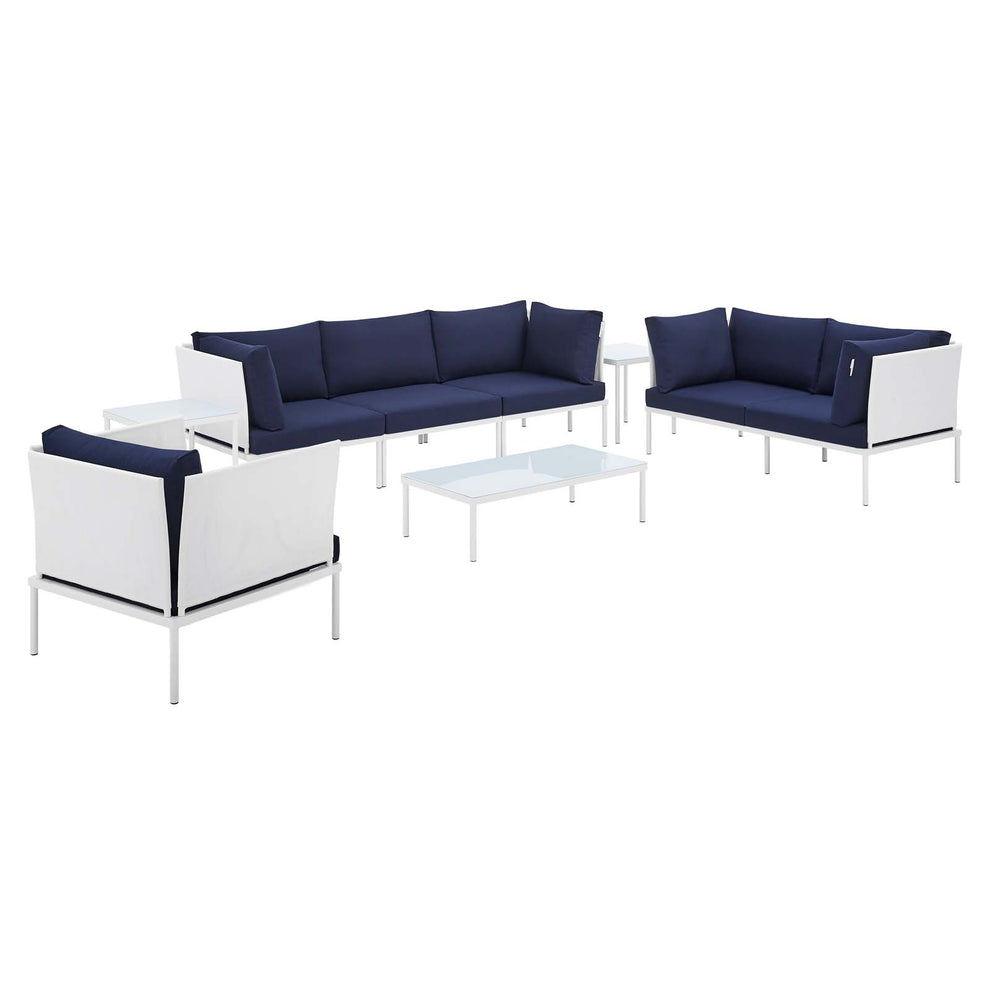Harmony 8-Piece  Sunbrella® Outdoor Patio Aluminum Seating Set By Modway - EEI-4948 | Outdoor Sofas, Loveseats & Sectionals | Modishstore - 6