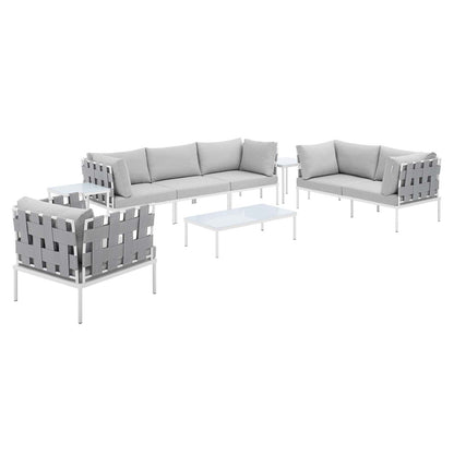 Harmony 8-Piece  Sunbrella® Outdoor Patio Aluminum Seating Set By Modway - EEI-4949 | Outdoor Sofas, Loveseats & Sectionals | Modishstore - 1