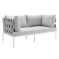 Harmony 8-Piece  Sunbrella® Outdoor Patio Aluminum Seating Set By Modway - EEI-4949 | Outdoor Sofas, Loveseats & Sectionals | Modishstore - 10