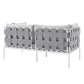 Harmony 8-Piece  Sunbrella® Outdoor Patio Aluminum Seating Set By Modway - EEI-4949 | Outdoor Sofas, Loveseats & Sectionals | Modishstore - 12