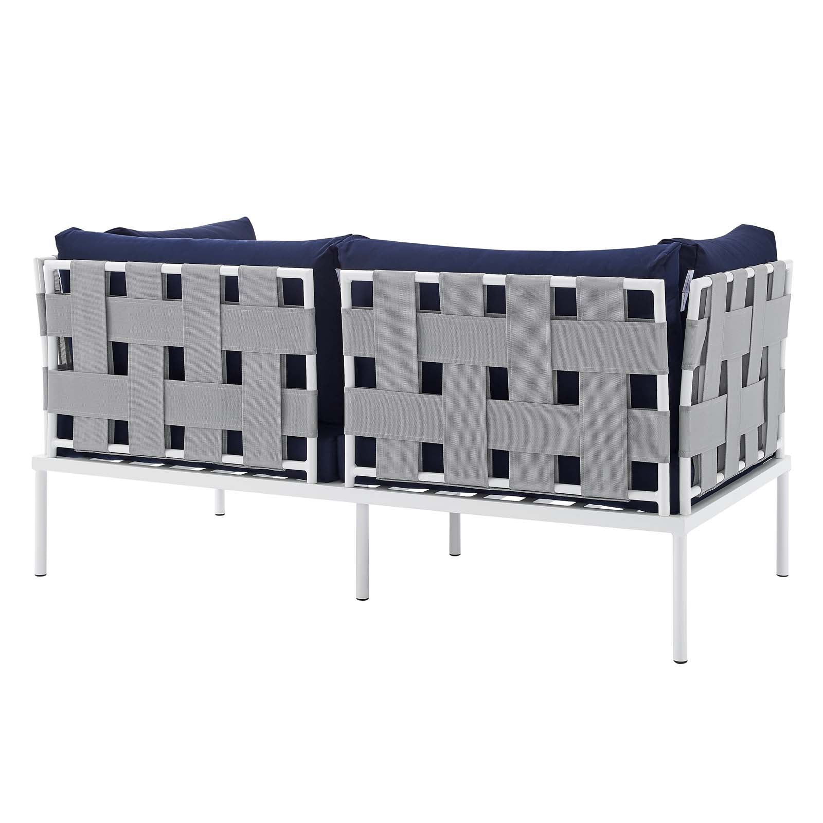 Harmony 8-Piece  Sunbrella® Outdoor Patio Aluminum Seating Set By Modway - EEI-4949 | Outdoor Sofas, Loveseats & Sectionals | Modishstore - 28