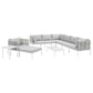 Modway Harmony 10-Piece  Sunbrella® Basket Weave Outdoor Patio Aluminum Sectional Sofa Set - EEI-4950 | Outdoor Sofas, Loveseats & Sectionals | Modishstore - 1