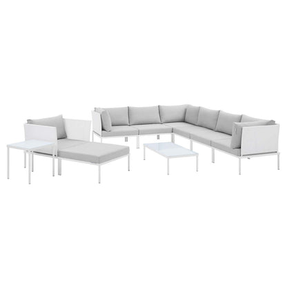 Harmony 10-Piece  Sunbrella® Outdoor Patio Aluminum Sectional Sofa Set By Modway - EEI-4952 | Outdoor Sofas, Loveseats & Sectionals | Modishstore - 1