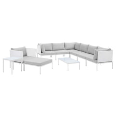 Harmony 10-Piece  Sunbrella® Outdoor Patio Aluminum Sectional Sofa Set By Modway - EEI-4952