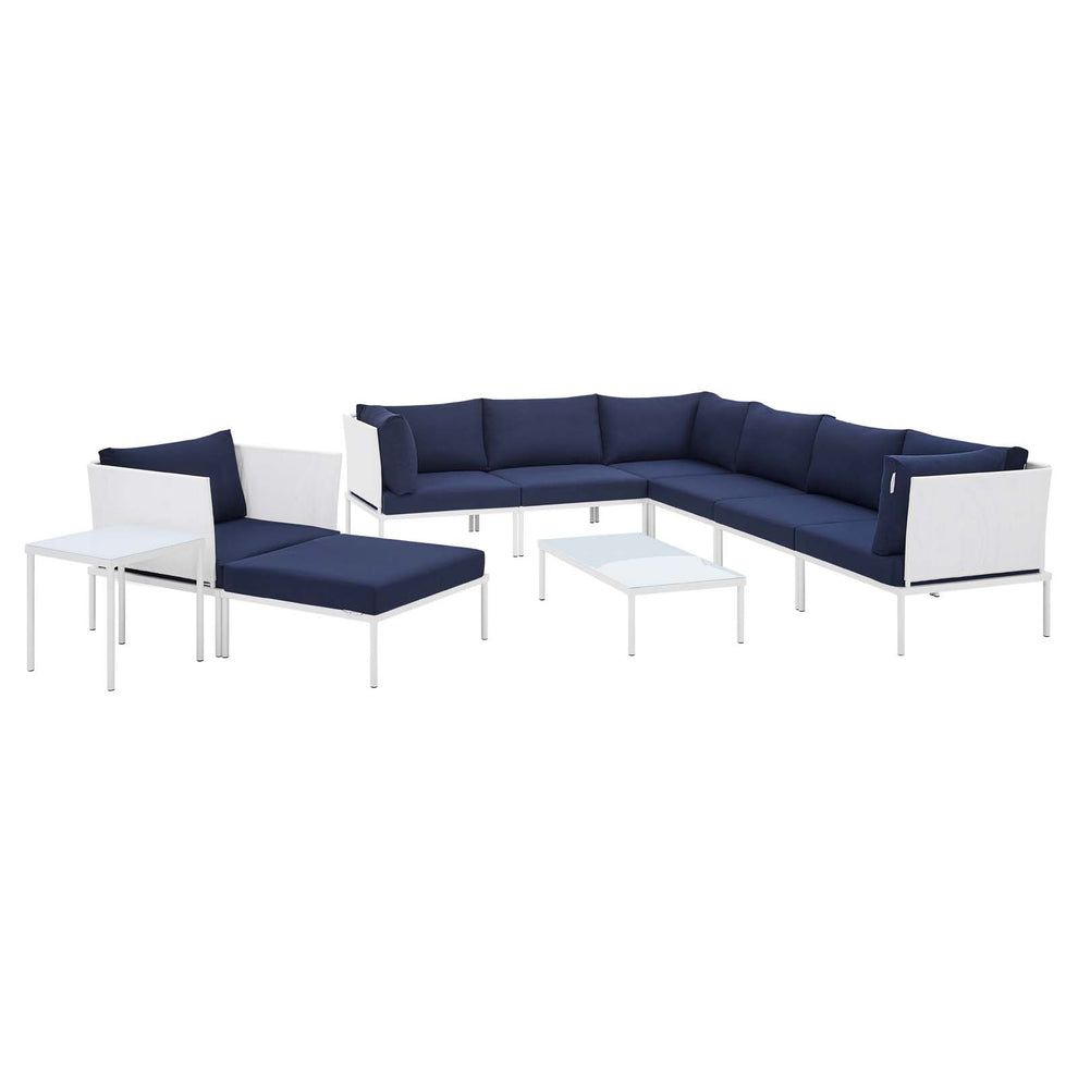 Harmony 10-Piece  Sunbrella® Outdoor Patio Aluminum Sectional Sofa Set By Modway - EEI-4952 | Outdoor Sofas, Loveseats & Sectionals | Modishstore - 6