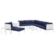 Harmony 10-Piece  Sunbrella® Outdoor Patio Aluminum Sectional Sofa Set By Modway | Outdoor Sofas, Loveseats & Sectionals | Modishstore-6