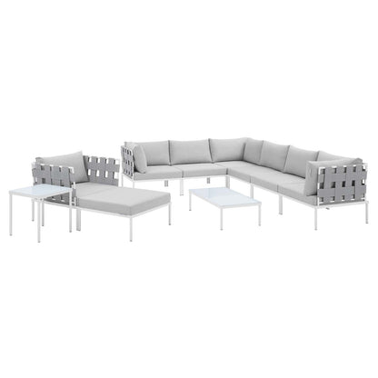 Harmony 10-Piece  Sunbrella® Outdoor Patio Aluminum Sectional Sofa Set By Modway - EEI-4953 | Outdoor Sofas, Loveseats & Sectionals | Modishstore - 1