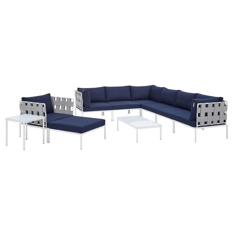 Harmony 10-Piece  Sunbrella® Outdoor Patio Aluminum Sectional Sofa Set By Modway - EEI-4953 | Outdoor Sofas, Loveseats & Sectionals | Modishstore - 17