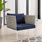 Modway Harmony Sunbrella® Basket Weave Outdoor Patio Aluminum Armchair | Outdoor Chairs | Modishstore-5