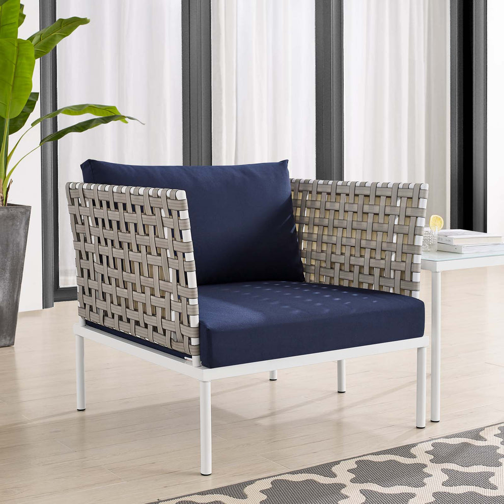 Modway Harmony Sunbrella® Basket Weave Outdoor Patio Aluminum Armchair - EEI-4954 | Outdoor Chairs | Modishstore - 5