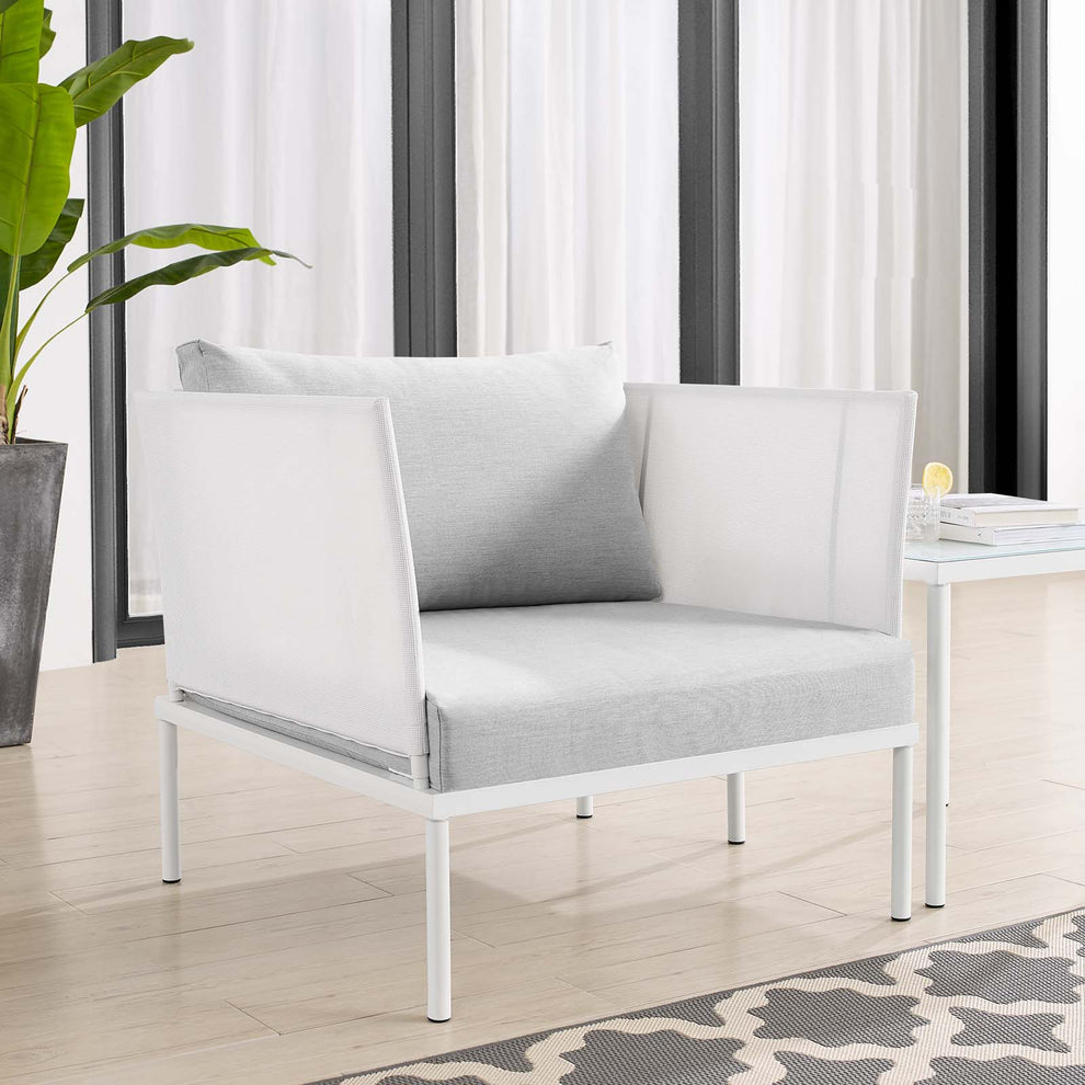 Harmony Sunbrella® Outdoor Patio Aluminum Armchair By Modway - EEI-4955 | Outdoor Chairs | Modishstore - 1
