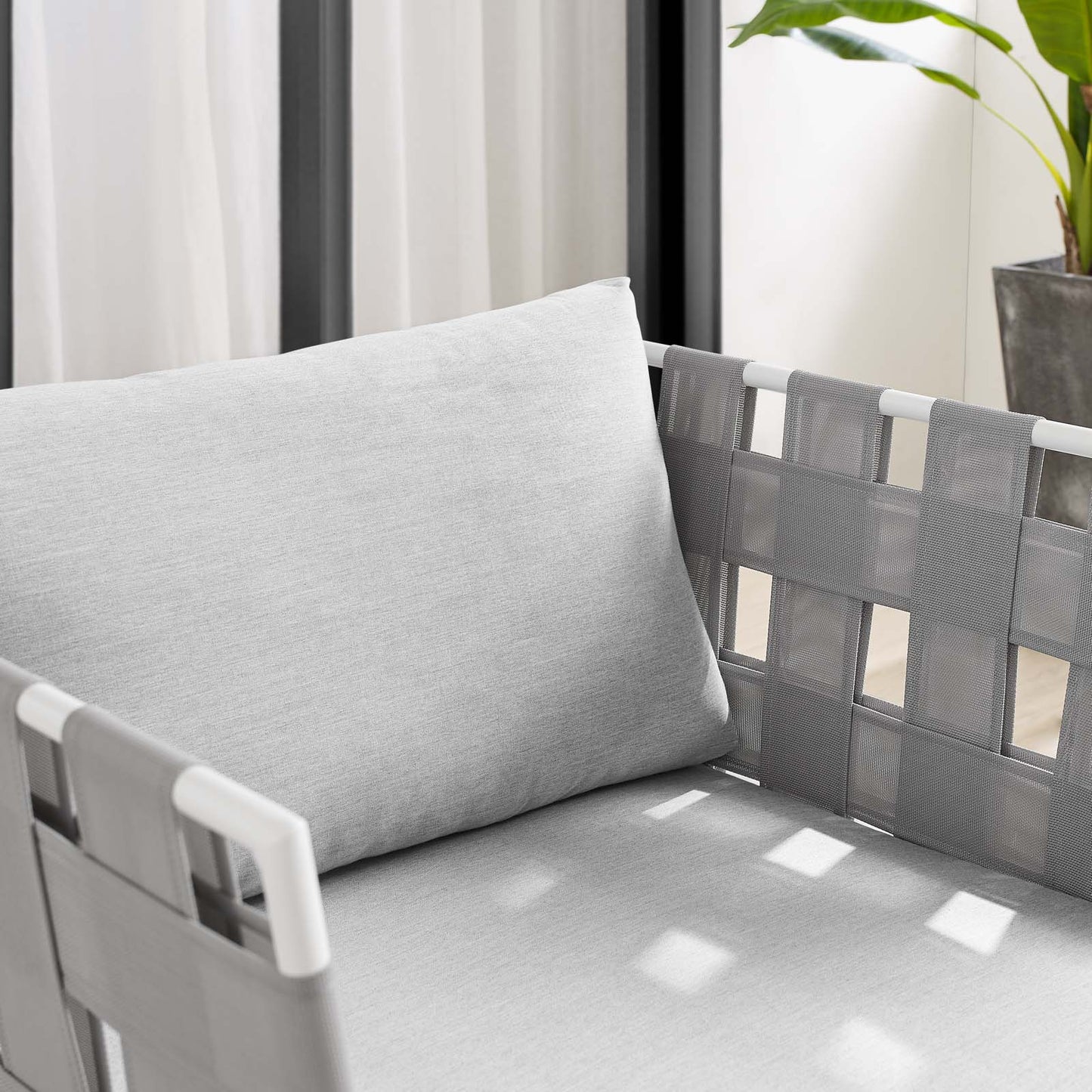 Harmony Sunbrella® Outdoor Patio Aluminum Armchair By Modway - EEI-4956 | Outdoor Chairs | Modishstore - 8