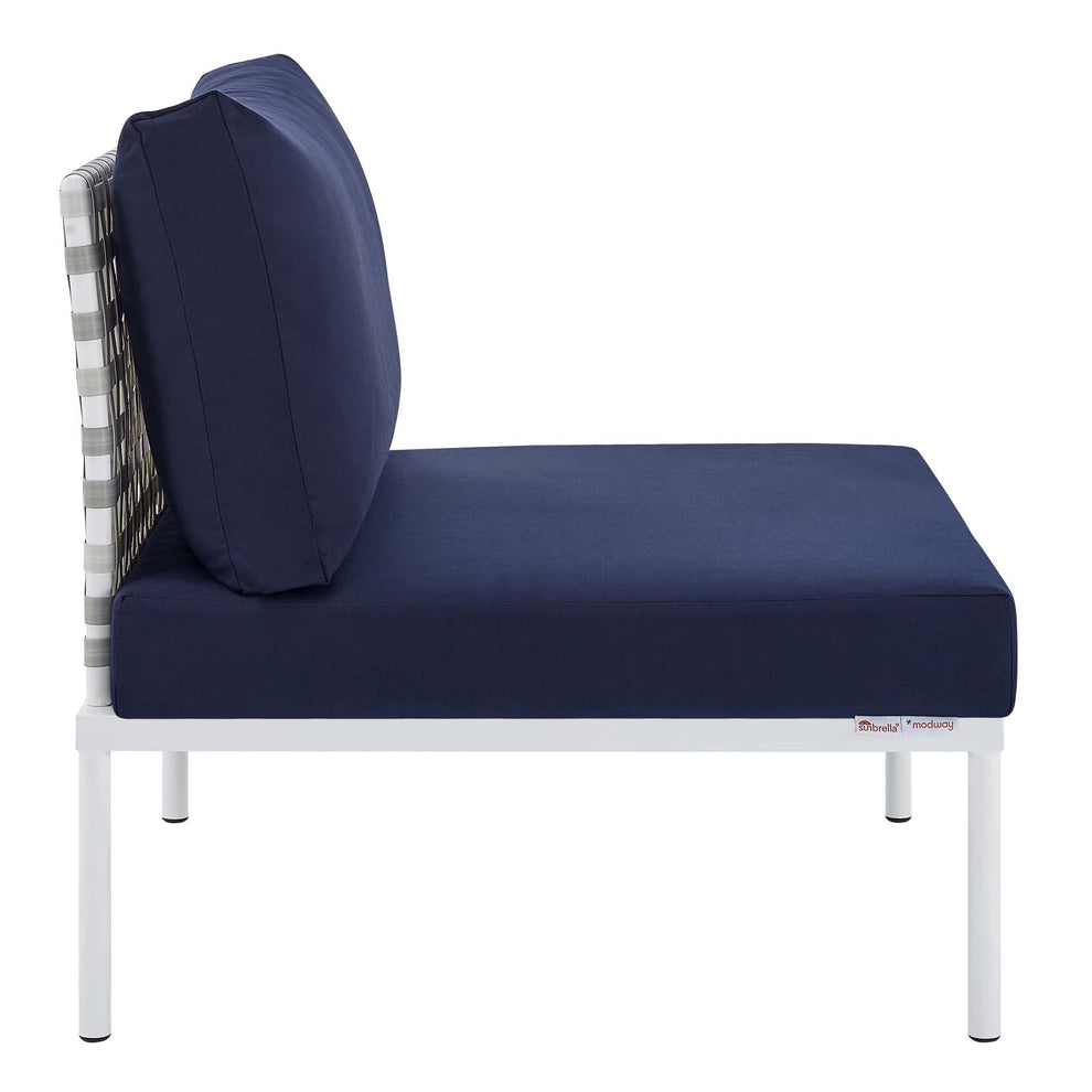 Harmony Sunbrella® Basket Weave Outdoor Patio Aluminum Armless Chair By Modway - EEI-4957 | Outdoor Chairs | Modishstore - 8