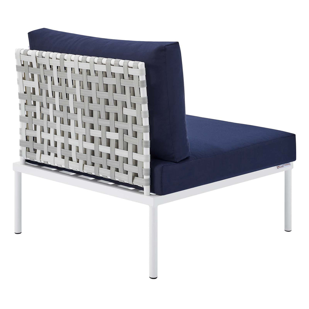 Harmony Sunbrella® Basket Weave Outdoor Patio Aluminum Armless Chair By Modway - EEI-4957 | Outdoor Chairs | Modishstore - 9