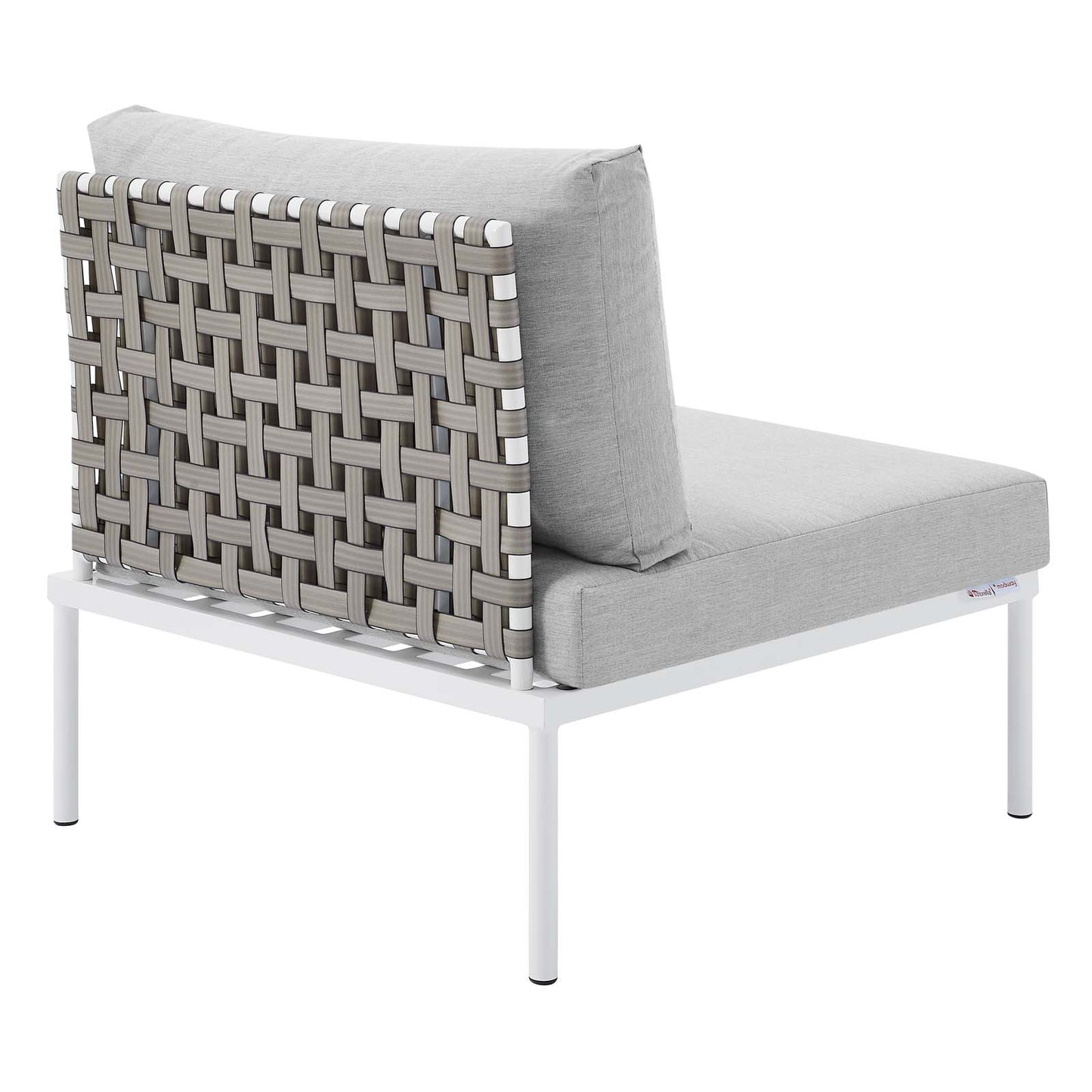 Harmony Sunbrella® Basket Weave Outdoor Patio Aluminum Armless Chair By Modway - EEI-4958 | Outdoor Chairs | Modishstore - 4