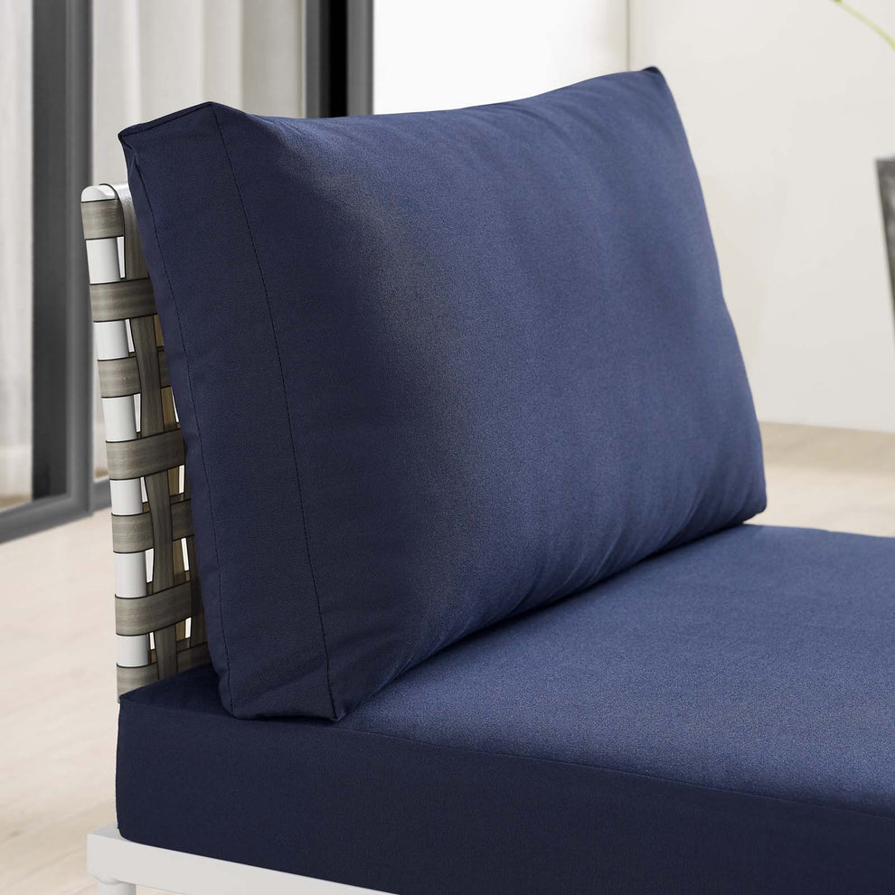 Harmony Sunbrella® Basket Weave Outdoor Patio Aluminum Armless Chair By Modway - EEI-4958 | Outdoor Chairs | Modishstore - 15