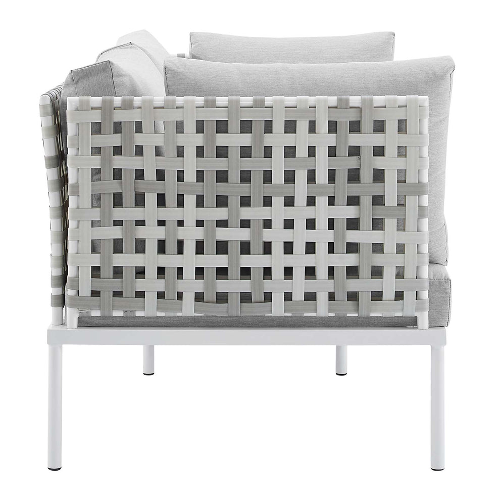 Harmony Sunbrella® Basket Weave Outdoor Patio Aluminum Loveseat By Modway - EEI-4961 | Outdoor Sofas, Loveseats & Sectionals | Modishstore - 3