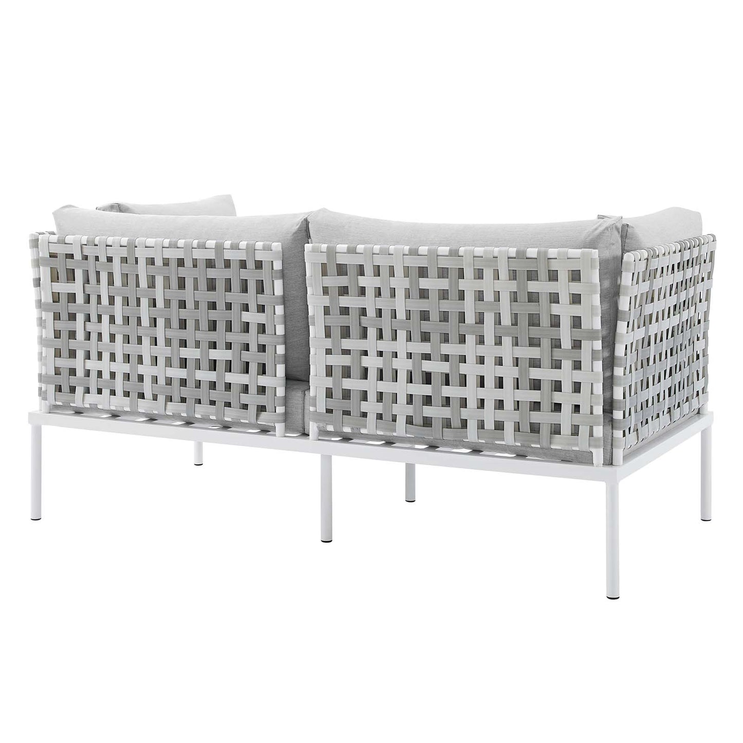 Harmony Sunbrella® Basket Weave Outdoor Patio Aluminum Loveseat By Modway | Outdoor Sofas, Loveseats & Sectionals | Modishstore-4