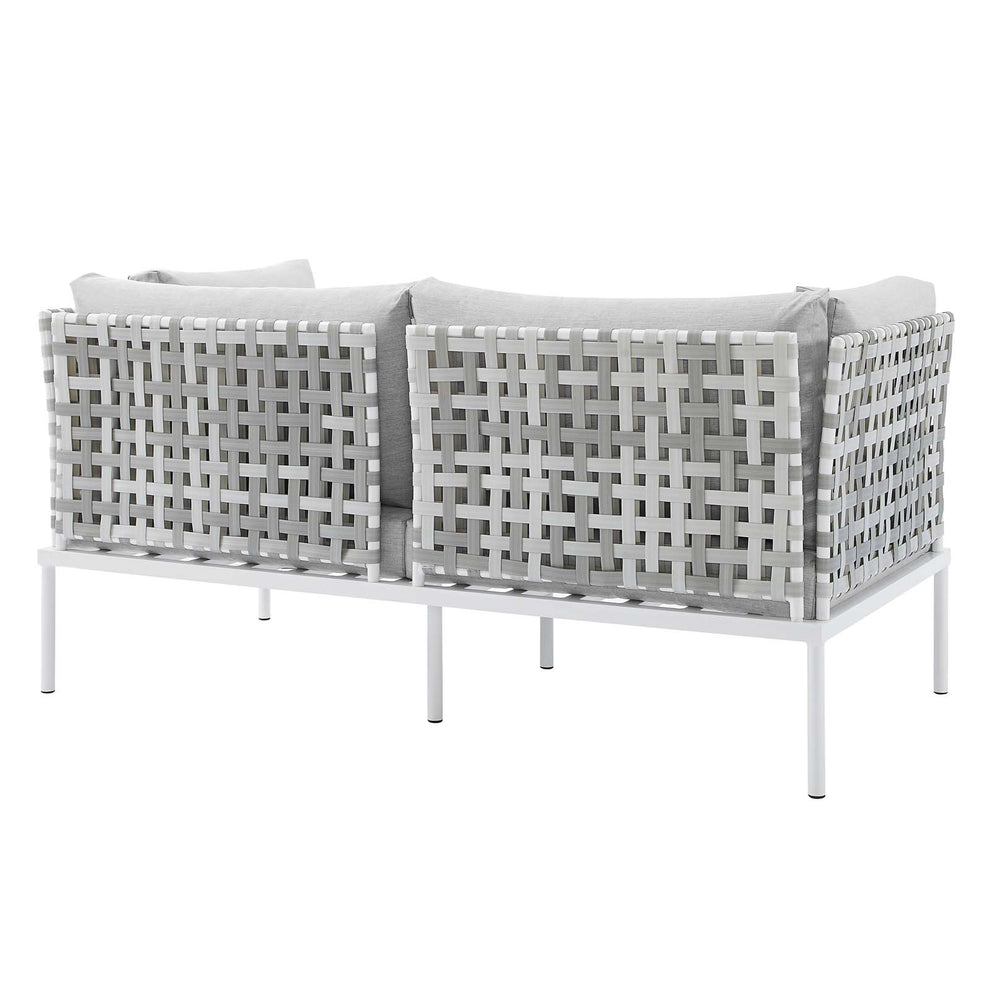 Harmony Sunbrella® Basket Weave Outdoor Patio Aluminum Loveseat By Modway - EEI-4961 | Outdoor Sofas, Loveseats & Sectionals | Modishstore - 4