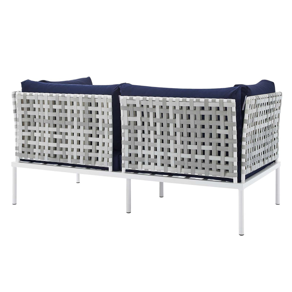 Harmony Sunbrella® Basket Weave Outdoor Patio Aluminum Loveseat By Modway - EEI-4961 | Outdoor Sofas, Loveseats & Sectionals | Modishstore - 9
