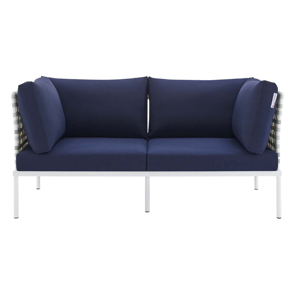 Harmony Sunbrella® Basket Weave Outdoor Patio Aluminum Loveseat By Modway - EEI-4961 | Outdoor Sofas, Loveseats & Sectionals | Modishstore - 10
