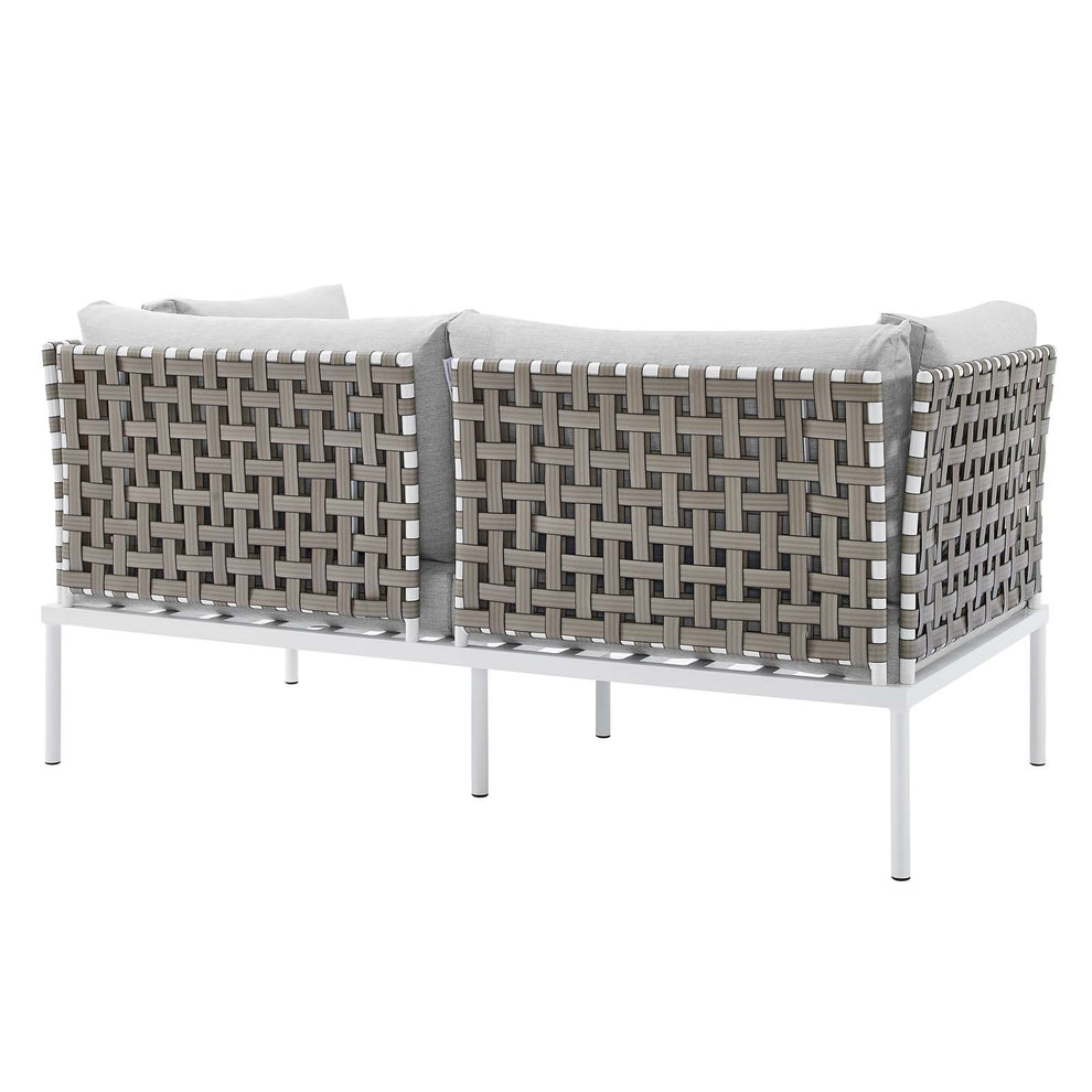 Harmony Sunbrella® Basket Weave Outdoor Patio Aluminum Loveseat By Modway - EEI-4962 | Outdoor Sofas, Loveseats & Sectionals | Modishstore - 4