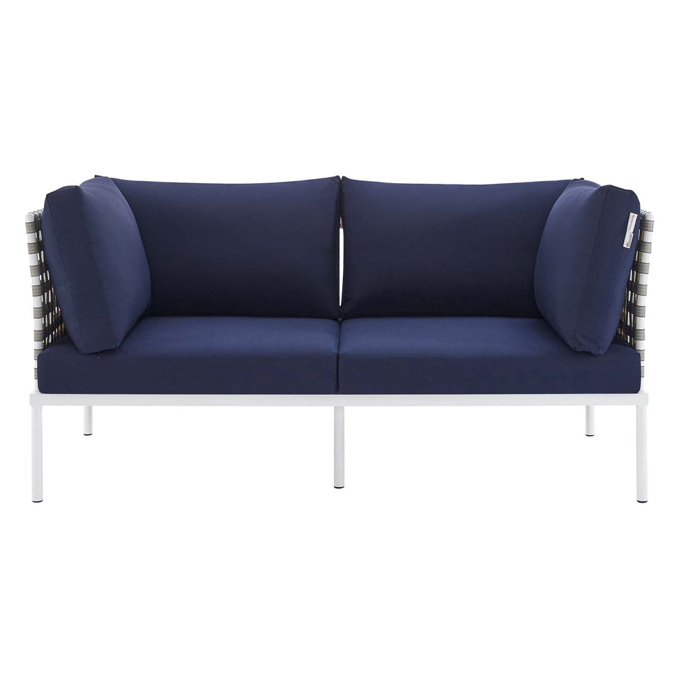 Harmony Sunbrella® Basket Weave Outdoor Patio Aluminum Loveseat By Modway - EEI-4962 | Outdoor Sofas, Loveseats & Sectionals | Modishstore - 12