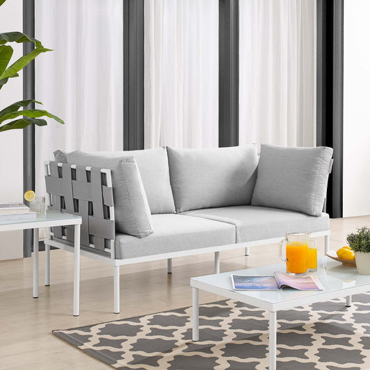 Harmony Sunbrella® Outdoor Patio Aluminum Loveseat By Modway - EEI-4964 | Outdoor Sofas, Loveseats & Sectionals | Modishstore - 1