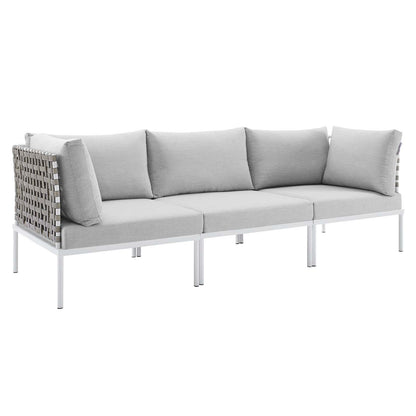 Harmony Sunbrella® Basket Weave Outdoor Patio Aluminum Sofa By Modway - EEI-4966 | Outdoor Sofas, Loveseats & Sectionals | Modishstore - 7