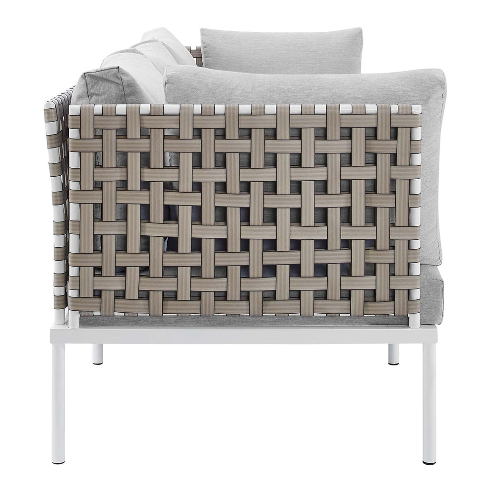 Harmony Sunbrella® Basket Weave Outdoor Patio Aluminum Sofa By Modway - EEI-4966 | Outdoor Sofas, Loveseats & Sectionals | Modishstore - 8