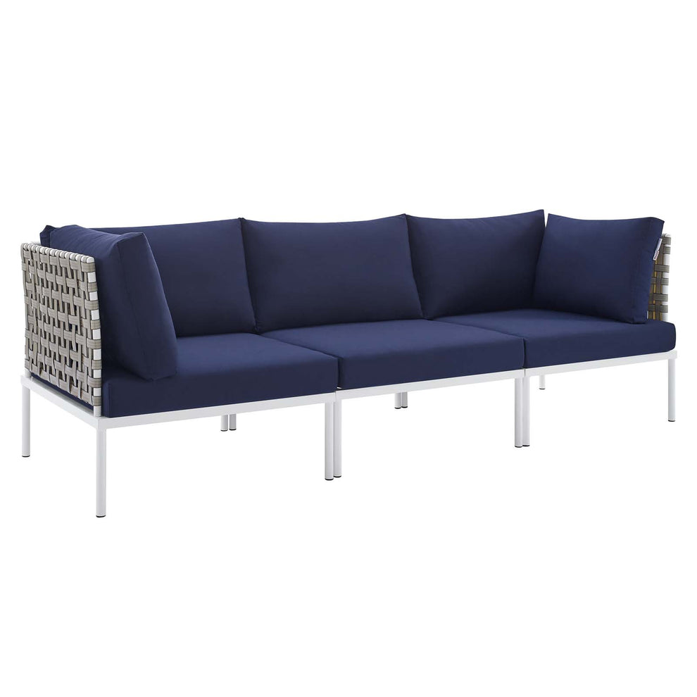 Harmony Sunbrella® Basket Weave Outdoor Patio Aluminum Sofa By Modway - EEI-4966 | Outdoor Sofas, Loveseats & Sectionals | Modishstore - 2