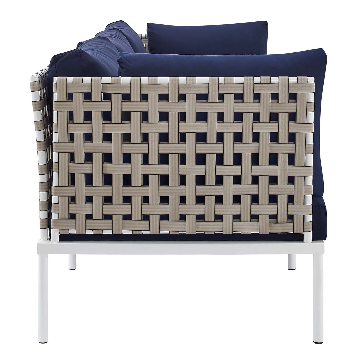 Harmony Sunbrella® Basket Weave Outdoor Patio Aluminum Sofa By Modway | Outdoor Sofas, Loveseats & Sectionals | Modishstore-3