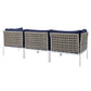 Harmony Sunbrella® Basket Weave Outdoor Patio Aluminum Sofa By Modway | Outdoor Sofas, Loveseats & Sectionals | Modishstore-4