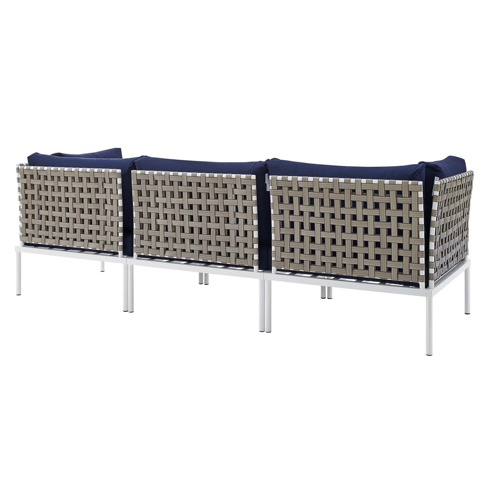 Harmony Sunbrella® Basket Weave Outdoor Patio Aluminum Sofa By Modway - EEI-4966 | Outdoor Sofas, Loveseats & Sectionals | Modishstore - 4