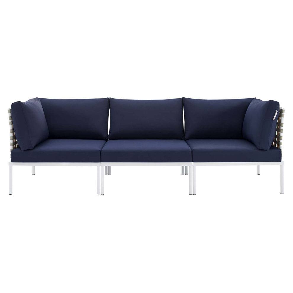 Harmony Sunbrella® Basket Weave Outdoor Patio Aluminum Sofa By Modway - EEI-4966 | Outdoor Sofas, Loveseats & Sectionals | Modishstore - 5