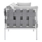 Harmony Sunbrella® Outdoor Patio Aluminum Sofa By Modway - EEI-4968 | Outdoor Sofas, Loveseats & Sectionals | Modishstore - 3